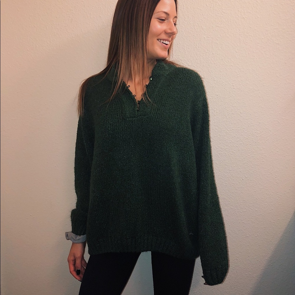 Green sweater